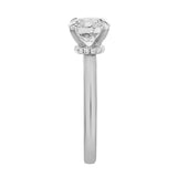 Liora 14K White Gold Round Lab Grown Diamond Hidden Halo Ring - 1.98 Ct