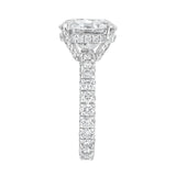 Laryssa 14K White Gold Round Lab Grown Diamond Hidden Halo Engagement Ring - 7 cts