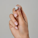 Laryssa 14K White Gold Round Lab Grown Diamond Hidden Halo Engagement Ring - 7 cts
