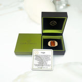 Chatoyant Yellow Tiger Eye Signet Ring in 14K Yellow Gold Plated Sterling Silver