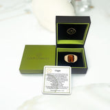 Chatoyant Red Tiger Eye Quartz Stone Signet Ring in 14K Yellow Gold Plated Sterling Silver