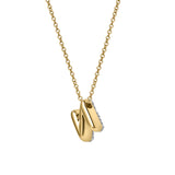 Bubble Initial Diamond Letter Pendant in 14K Gold – N