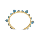 Sea Breeze Turquoise Studded Cuff in 14K Yellow Gold Plated Sterling Silver