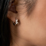 Saela 14K White Gold Lab Grown Diamond Huggies – 0.75 Ct