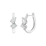 Saela 14K White Gold Lab Grown Diamond Huggies – 0.75 Ct