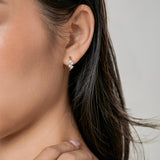 Saela 14K Yellow Gold Lab Grown Diamond Huggies – 0.75 Ct