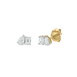 Valessa 14K Yellow Gold Lab Grown Diamond Toi Et Moi Earrings – 0.4 Ct