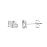 Valessa 14K White Gold Lab Grown Diamond Toi Et Moi Earrings – 0.75 Ct