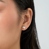 Valessa 14K White Gold Lab Grown Diamond Toi Et Moi Earrings – 0.75 Ct