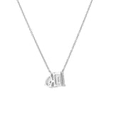 Aurelia 14K White Gold Lab Grown Diamond Toi Et Moi Necklace – 2 Ct