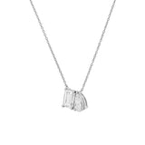 Aurelia 14K White Gold Lab Grown Diamond Toi Et Moi Necklace – 2 Ct