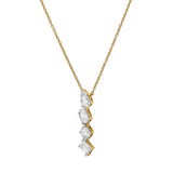 Nerisse 14K Yellow Gold Lab Grown Diamond Necklace – 1 Ct