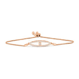 Marquise Bolo Adjustable Diamond Bracelet in 14K Rose Gold