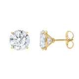 Leanne 14K Yellow Gold Round Lab Grown Diamond Stud Earrings – 10 cts
