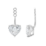 Mariposa 14K White Gold Heart Lab Grown Diamond Earring Jackets – 10 cts