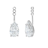 Evelyn 14K White Gold Pear Lab Grown Diamond Earring Jackets – 10 cts