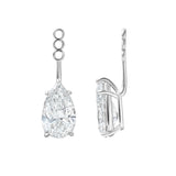 Evelyn 14K White Gold Pear Lab Grown Diamond Earring Jackets – 10 cts