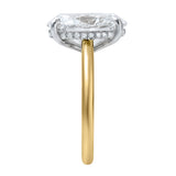 Celestia 14K Yellow Gold Oval Cathedral Lab Grown Diamond Engagement Ring - 5.15cts