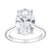 Celestia 14K White Gold Oval Cathedral Lab Grown Diamond Hidden Halo Engagement Ring - 5.15cts