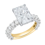 Maelis 14K Yellow Gold Radiant Lab Grown Diamond Hidden Halo Engagement Ring – 7.45 cts