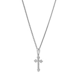 Lumina Cross Diamond Pendant in 14K White Gold - 0.11 ct