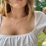 One Way Arrow Diamond Necklace in Sterling Silver