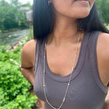 Traffic Light Layered Diamond Necklace in Sterling Silver