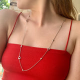 Avani Raindrop Layered Diamond Necklace in Sterling Silver