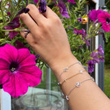 Lucky Star Diamond Bracelet in Sterling Silver