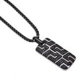 Pro Rider Black Rhodium Plated Sterling Silver Tire Tread Black Diamond Tag
