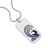 Surfer's Paradise Sterling Silver Blue Sapphire & Topaz Stone Tag