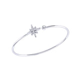 North Star Adjustable Diamond Cuff in Sterling Silver