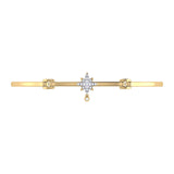 Supernova Bezel Drop Diamond Bangle in 14K Yellow Gold Vermeil on Sterling Silver