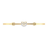 North Star Crescent Diamond Bangle in 14K Yellow Gold Vermeil on Sterling Silver