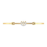North Star Crescent Diamond Bangle in 14K Yellow Gold