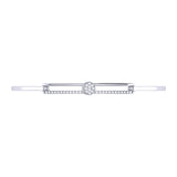 Moonlit Phases Diamond Bangle in Sterling Silver