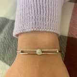 Moonlit Phases Diamond Bangle in 14K White Gold