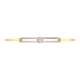 Moonlit Phases Diamond Bangle in 14K Yellow Gold