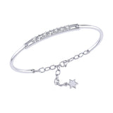Starry Lane Diamond Bangle in Sterling Silver