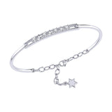 Starry Lane Diamond Bangle in 14K White Gold