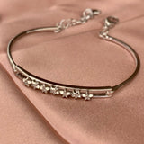 Starry Lane Diamond Bangle in 14K White Gold