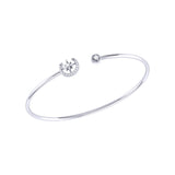 North Star Crescent Adjustable Diamond Cuff in Sterling Silver