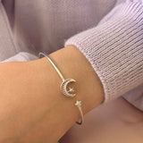 Starkissed Crescent Adjustable Diamond Cuff in Sterling Silver