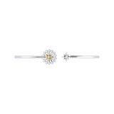 Starburst Adjustable Diamond Two-Tone Cuff in 14K Yellow Gold Vermeil on Sterling Silver