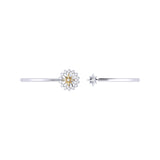 Starburst Adjustable Diamond Two-Tone Cuff in 14K Yellow Gold