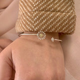 Starburst Adjustable Diamond Two-Tone Cuff in 14K Yellow Gold Vermeil on Sterling Silver