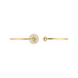 Starburst Adjustable Diamond Cuff in 14K Yellow Gold Vermeil on Sterling Silver