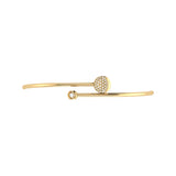 Moon-Crossed Lovers Adjustable Diamond Bangle in 14K Yellow Gold Vermeil on Sterling Silver
