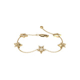 Lucky Star Diamond Bracelet in 14K Yellow Gold Vermeil on Sterling Silver
