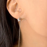 Lucky Star Tack-In Diamond Earrings in Sterling Silver